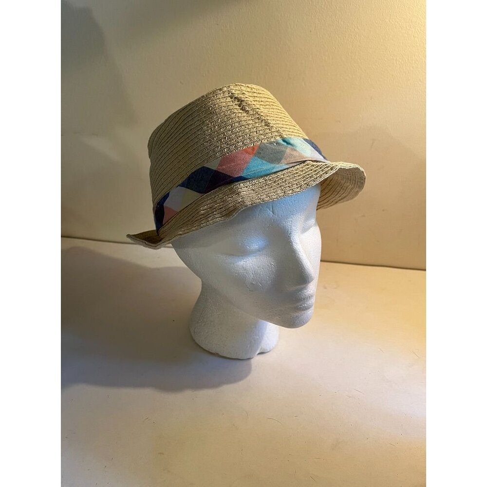 Childrens Place Straw Fedora Hat Youth L/XL